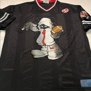 Vintage Black Graphic Men's Jersey with Cartoon Design est.1994
